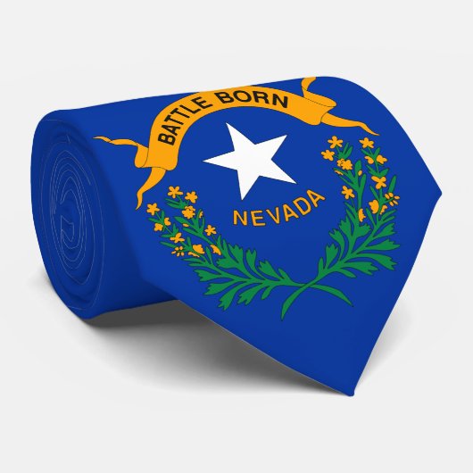 Cravate Drapeau d'État du Nevada (Roulé)