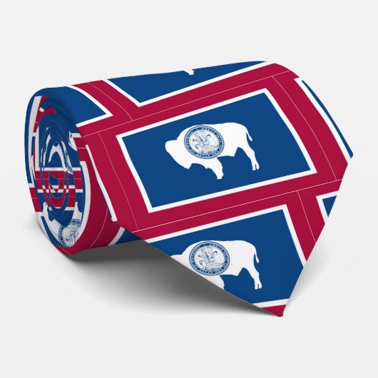 Cravate Drapeau d'état du Wyoming (Roulé)