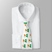 Cravate Drapeau d'Irlandais de shamrock (Attaché)