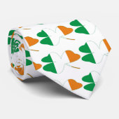 Cravate Drapeau d'Irlandais de shamrock (Roulé)