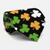 Cravate Drapeau d'Irlande à partir de trèfles (Roulé)