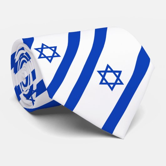 Cravate Drapeau d'Israël (Roulé)