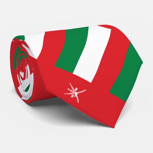 Cravate Drapeau d'Oman (Roulé)