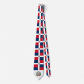 Cravate Drapeau dominicain & Armoiries, Dominicaine (Devant)