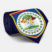 Cravate Drapeau du Belize (Roulé)