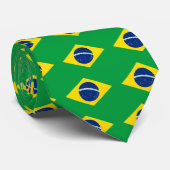 Cravate Drapeau du Brésil Tie (Roulé)