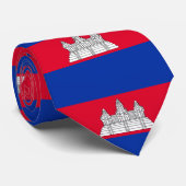 Cravate Drapeau du Cambodge (Roulé)