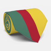 Cravate drapeau du Cameroun (Roulé)