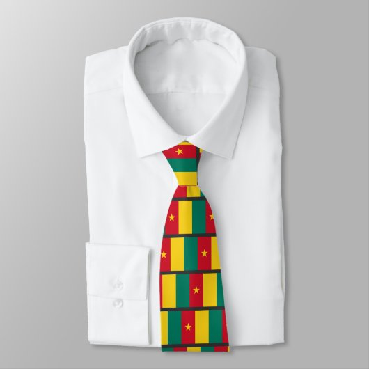 Cravate Drapeau du Cameroun (Attaché)