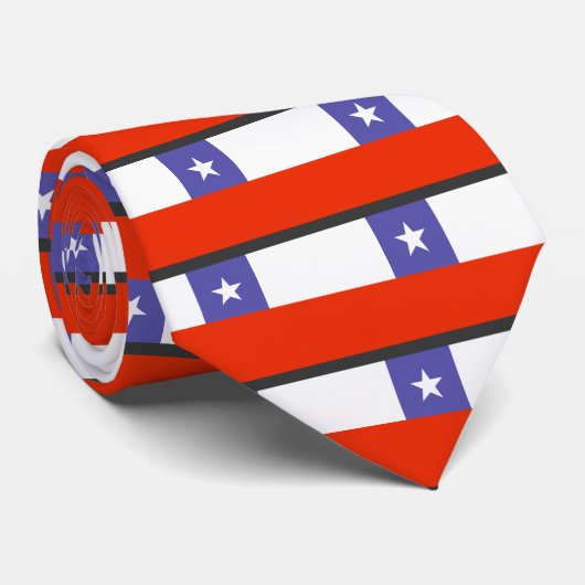 Cravate Drapeau du Chili (Roulé)