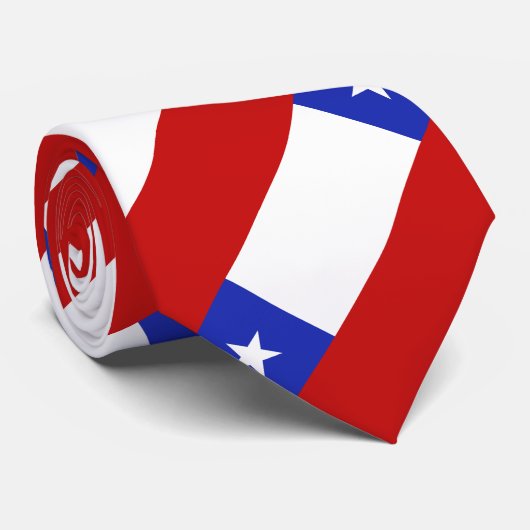 Cravate Drapeau du Chili (Roulé)