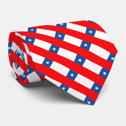 Cravate Drapeau du Chili (Roulé)