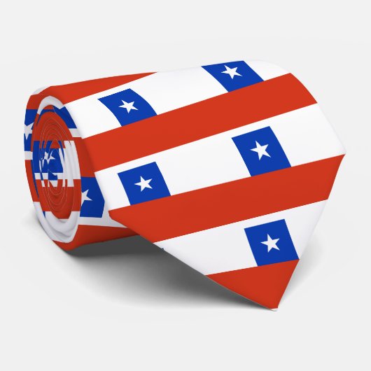 Cravate Drapeau du Chili (Roulé)