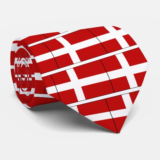 Cravate Drapeau du Danemark (Roulé)