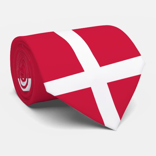 Cravate Drapeau du Danemark ou drap danois (Roulé)