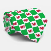 Cravate Drapeau du dragon gallois (Roulé)