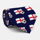 Cravate Drapeau du football de l'Angleterre et boule, le (Roulé)