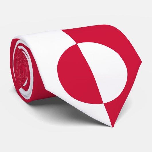 Cravate Drapeau du Groenland (Roulé)