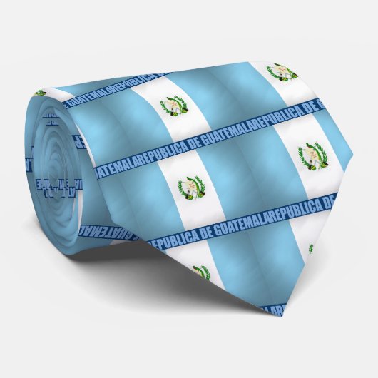 Cravate Drapeau du Guatemala (Roulé)