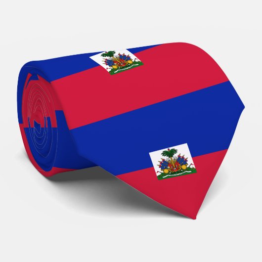 Cravate Drapeau du Haïti (Roulé)