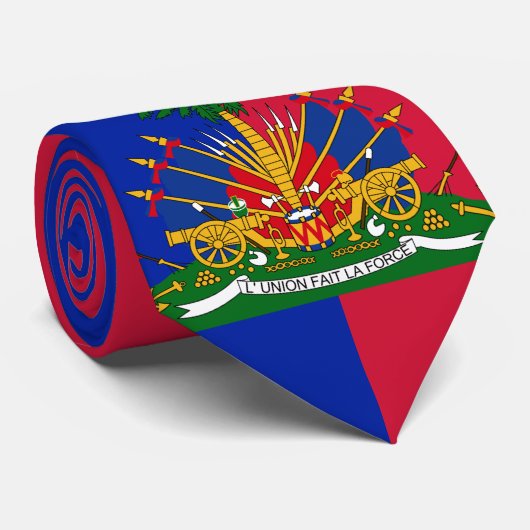 Cravate Drapeau du Haïti (Roulé)