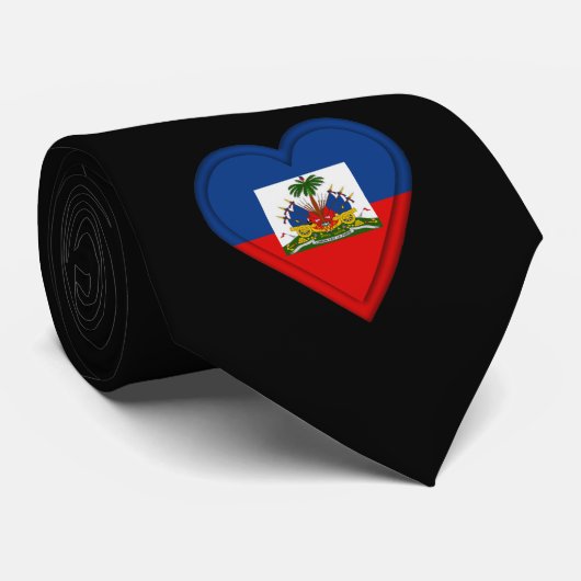 Cravate Drapeau du Haïti (Roulé)