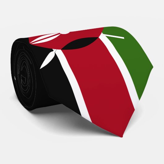 Cravate Drapeau du Kenya (Roulé)