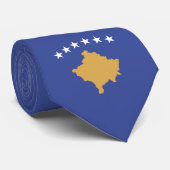 Cravate drapeau du Kosovo (Roulé)