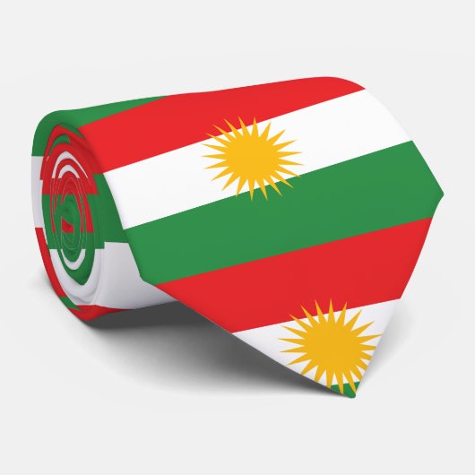 Cravate Drapeau du Kurdistan (le Kurdistan ou l'Alaya (Roulé)