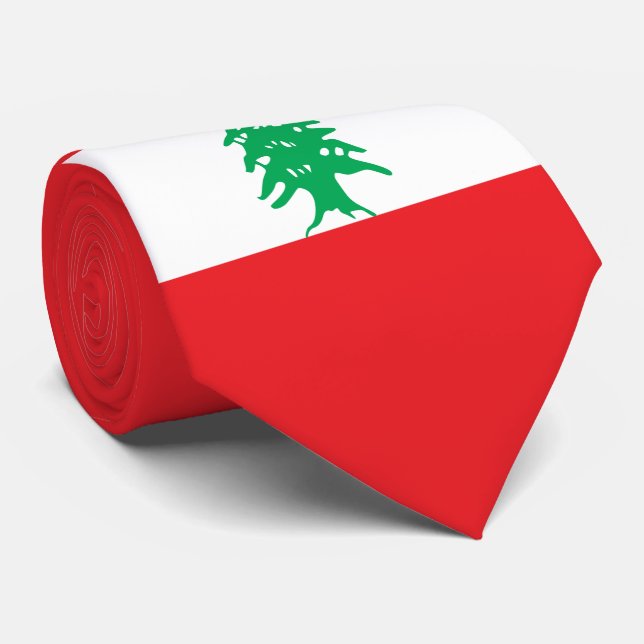 Cravate Drapeau du Liban (Roulé)