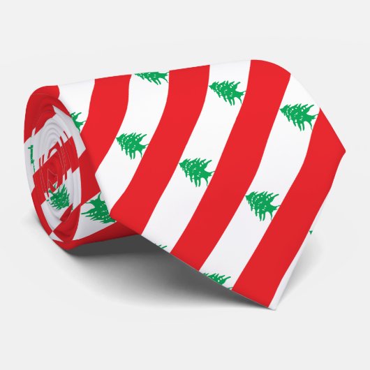 Cravate Drapeau du Liban (Roulé)