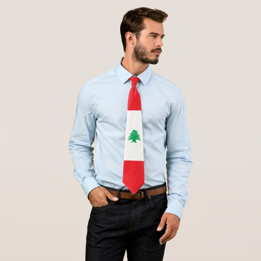 Cravate Drapeau du Liban (En situation)