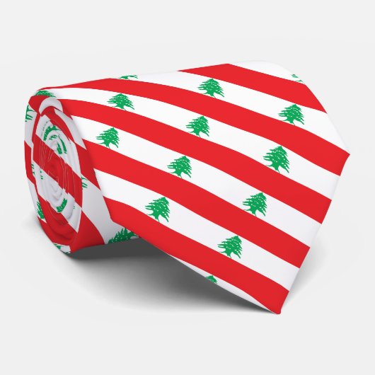Cravate Drapeau du Liban (Roulé)