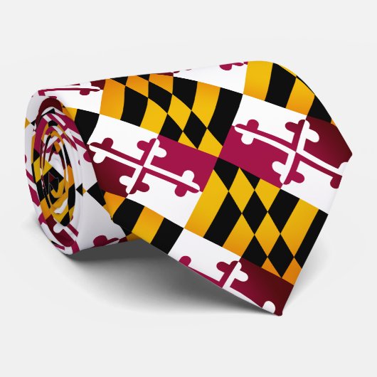 Cravate Drapeau du Maryland (Roulé)