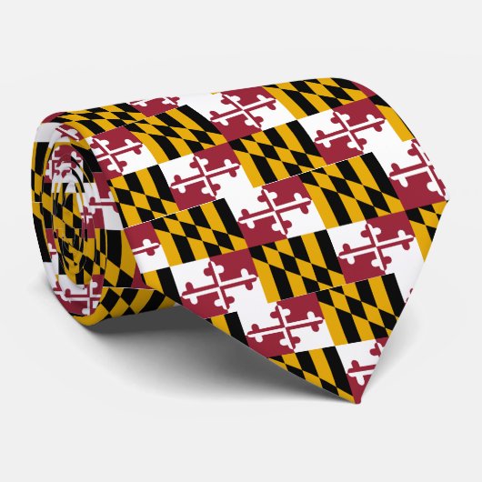 Cravate Drapeau du Maryland (Roulé)