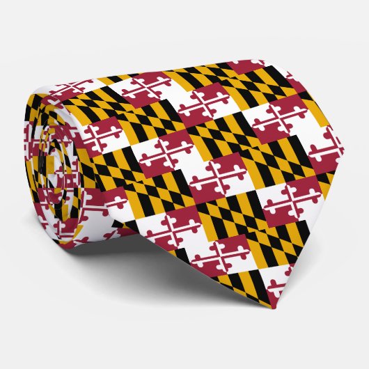Cravate Drapeau du Maryland (Roulé)