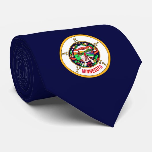 Cravate Drapeau du Minnesota (Roulé)