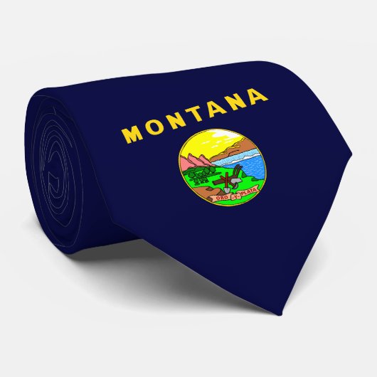 Cravate Drapeau du Montana (Roulé)