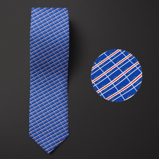 Cravate Drapeau du Motif Cabo Verde