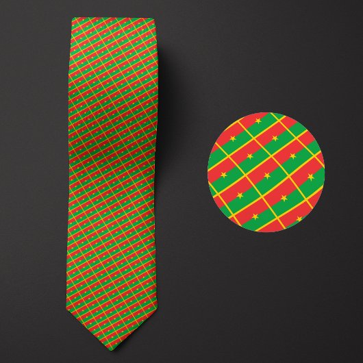Cravate Drapeau du Motif du Burkina Faso