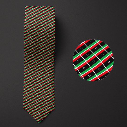 Cravate Drapeau du Motif libyen