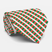 Cravate Drapeau du Motif malgache (Roulé)