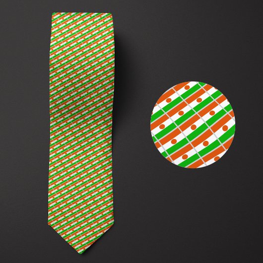 Cravate Drapeau du Motif nigérien