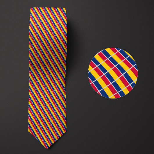 Cravate Drapeau du Motif tchadien