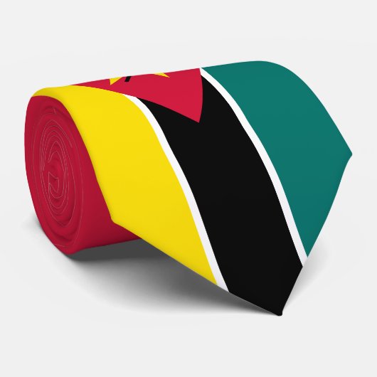 Cravate Drapeau du Mozambique (drapeau national) (Afrique) (Roulé)