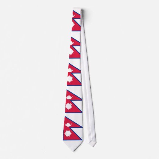 Cravate Drapeau du Népal (Devant)
