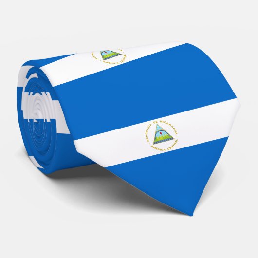 Cravate Drapeau du Nicaragua (Roulé)