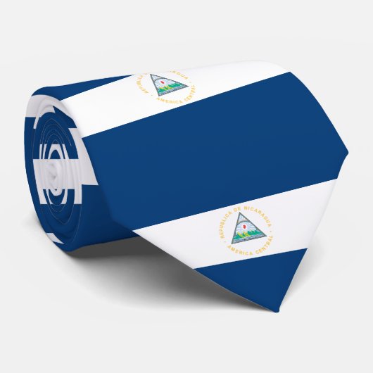 Cravate Drapeau du Nicaragua (Roulé)