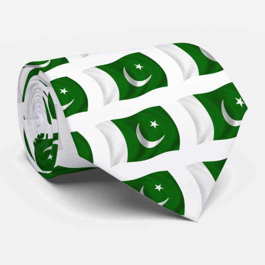 Cravate Drapeau du Pakistan (Roulé)
