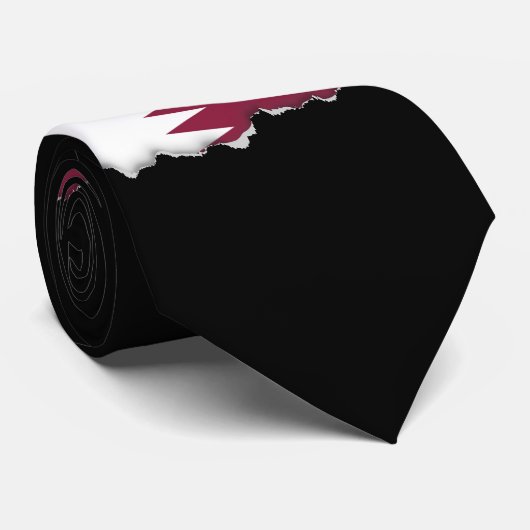 Cravate Drapeau du Qatar (Roulé)